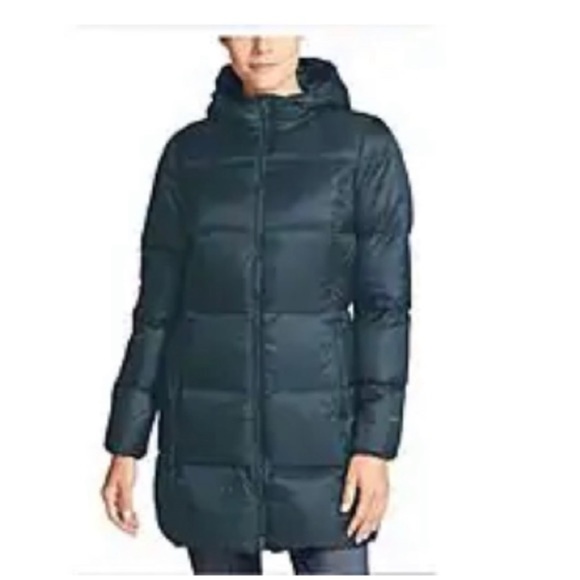 Eddie Bauer Jackets & Blazers - Eddie Bauer || Black Quilted Luna Peak Down Parka Puffer Hooded Jacket S